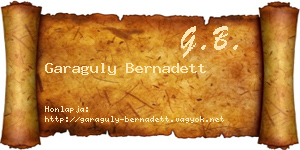 Garaguly Bernadett névjegykártya