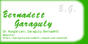 bernadett garaguly business card